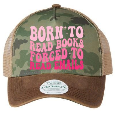 Born To Read Books Forced To Read Emails Groovy Reading  Legacy Tie Dye Trucker Hat