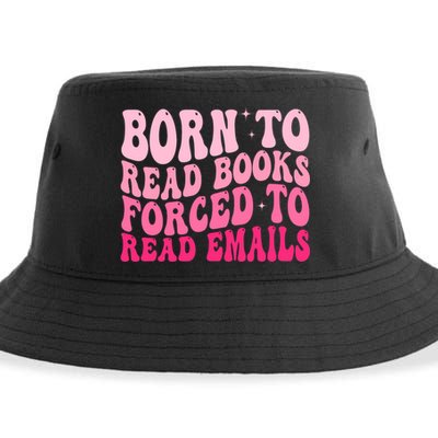 Born To Read Books Forced To Read Emails Groovy Reading  Sustainable Bucket Hat