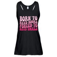 Born To Read Books Forced To Read Emails Groovy Reading  Ladies Essential Flowy Tank