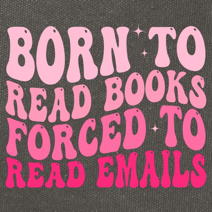 Born To Read Books Forced To Read Emails Groovy Reading  Cotton Canvas Backpack