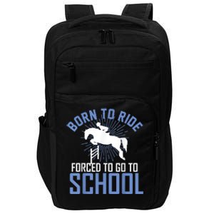 Born To Ride Equestrian Horseback Riding For Girls Impact Tech Backpack