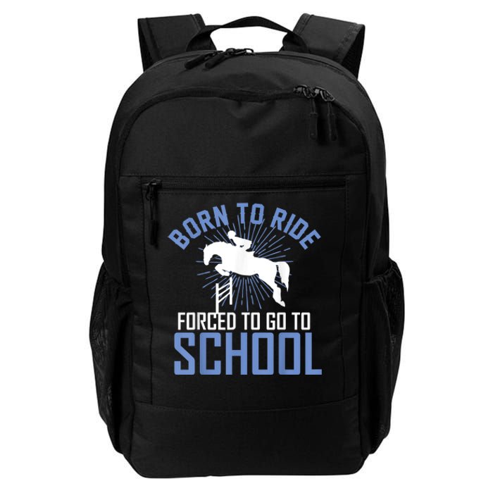 Born To Ride Equestrian Horseback Riding For Girls Daily Commute Backpack