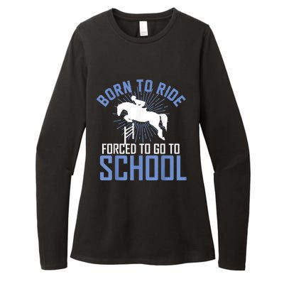 Born To Ride Equestrian Horseback Riding For Girls Womens CVC Long Sleeve Shirt