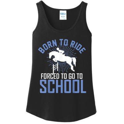 Born To Ride Equestrian Horseback Riding For Girls Ladies Essential Tank