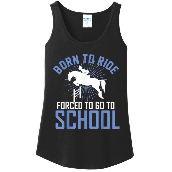 Born To Ride Equestrian Horseback Riding For Girls Ladies Essential Tank