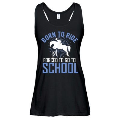 Born To Ride Equestrian Horseback Riding For Girls Ladies Essential Flowy Tank
