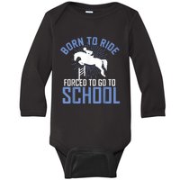 Born To Ride Equestrian Horseback Riding For Girls Baby Long Sleeve Bodysuit