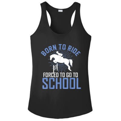 Born To Ride Equestrian Horseback Riding For Girls Ladies PosiCharge Competitor Racerback Tank