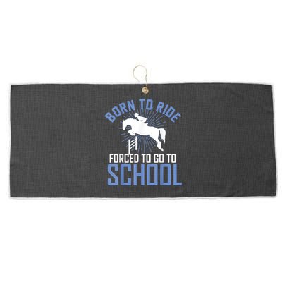 Born To Ride Equestrian Horseback Riding For Girls Large Microfiber Waffle Golf Towel