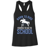 Born To Ride Equestrian Horseback Riding For Girls Women's Racerback Tank