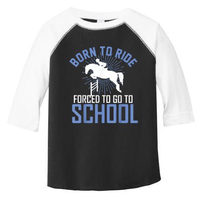 Born To Ride Equestrian Horseback Riding For Girls Toddler Fine Jersey T-Shirt