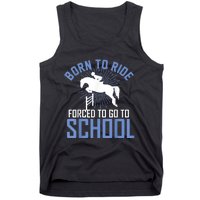 Born To Ride Equestrian Horseback Riding For Girls Tank Top