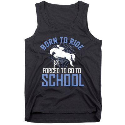 Born To Ride Equestrian Horseback Riding For Girls Tank Top