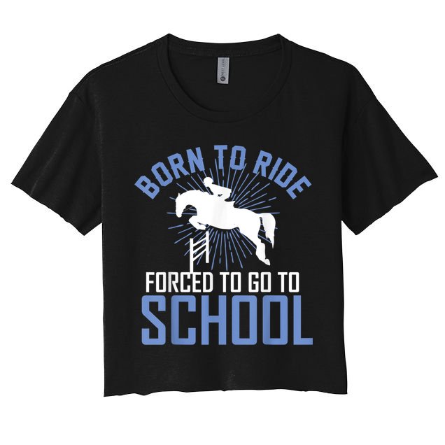 Born To Ride Equestrian Horseback Riding For Girls Crop Top