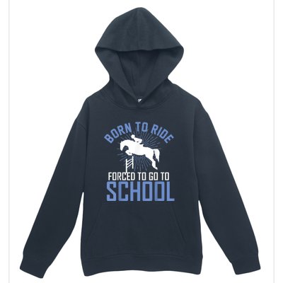 Born To Ride Equestrian Horseback Riding For Girls Urban Pullover Hoodie