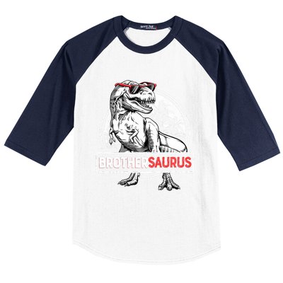 Brothersaurus T Rex Dinosaur Brother Saurus Family Matching Long Sleeve Baseball Sleeve Shirt