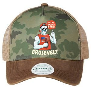 Brosevelt Teddy Roosevelt Bro with a Beer 4th of July Legacy Tie Dye Trucker Hat