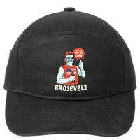 Brosevelt Teddy Roosevelt Bro with a Beer 4th of July 7-Panel Snapback Hat