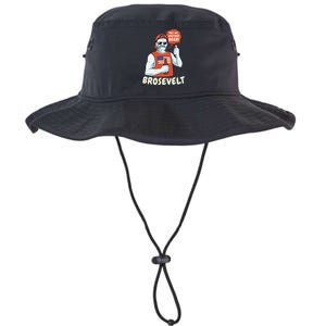 Brosevelt Teddy Roosevelt Bro with a Beer 4th of July Legacy Cool Fit Booney Bucket Hat