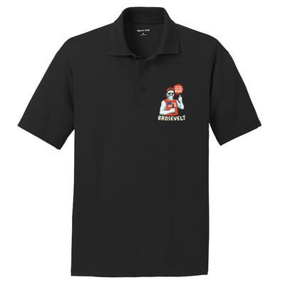 Brosevelt Teddy Roosevelt Bro with a Beer 4th of July PosiCharge RacerMesh Polo