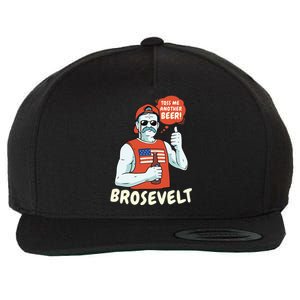 Brosevelt Teddy Roosevelt Bro with a Beer 4th of July Wool Snapback Cap