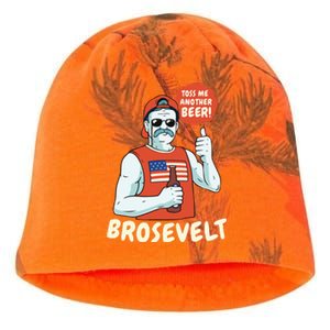 Brosevelt Teddy Roosevelt Bro with a Beer 4th of July Kati - Camo Knit Beanie