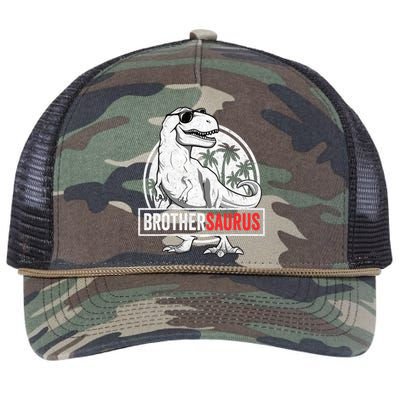 Brothersaurus T Rex Dinosaur Brother Saurus Family Matching Retro Rope Trucker Hat Cap