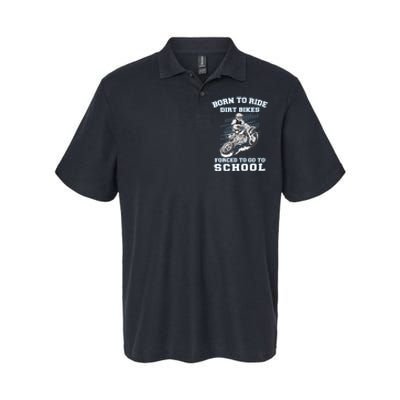 Born To Ride Dirt Bikes Forced To Go To School Softstyle Adult Sport Polo