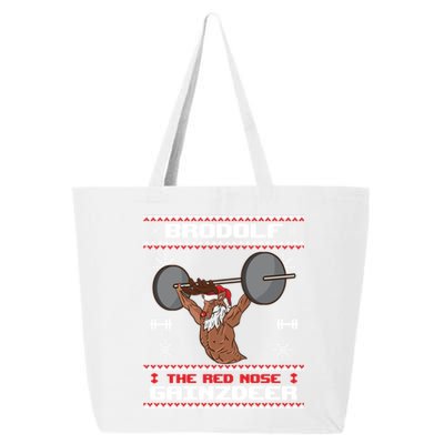 Brodolf The Red Nose Gainzdeer Gym Ugly Christmas Sweater Gift 25L Jumbo Tote