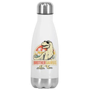 Brothersaurus T Rex Dinosaur Brother Saurus Family Matching Stainless Steel Insulated Water Bottle