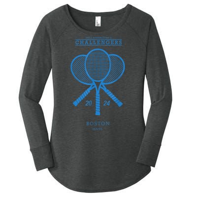 Blue Tennis Rackets Challengers Movie Women's Perfect Tri Tunic Long Sleeve Shirt