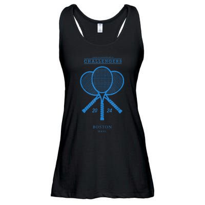 Blue Tennis Rackets Challengers Movie Ladies Essential Flowy Tank