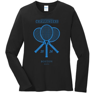 Blue Tennis Rackets Challengers Movie Ladies Long Sleeve Shirt