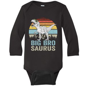 Bigbrosaurus T Rex Dino Big Bro Saurus Brother Dinosaur Baby Long Sleeve Bodysuit