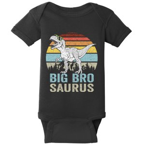 Bigbrosaurus T Rex Dino Big Bro Saurus Brother Dinosaur Baby Bodysuit