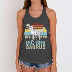 Bigbrosaurus T Rex Dino Big Bro Saurus Brother Dinosaur Women's Knotted Racerback Tank