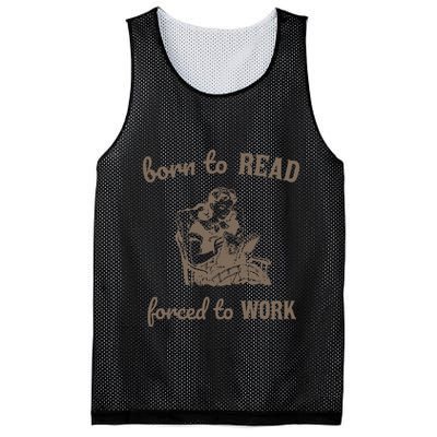 Born To Read Forced To Work Retro Mesh Reversible Basketball Jersey Tank