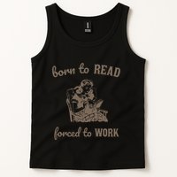 Born To Read Forced To Work Retro Tank Top