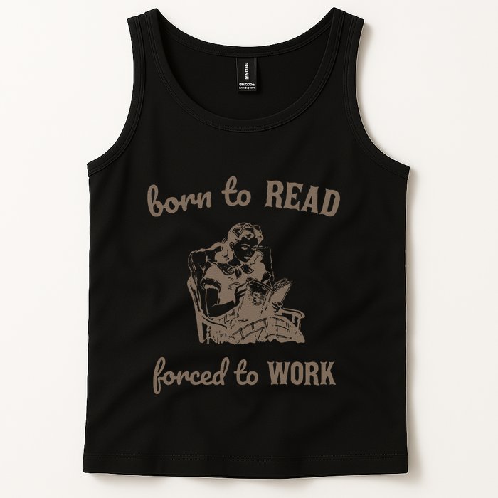 Born To Read Forced To Work Retro Tank Top