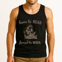 Born To Read Forced To Work Retro Tank Top