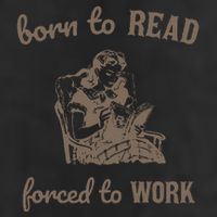 Born To Read Forced To Work Retro Golf Towel