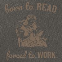 Born To Read Forced To Work Retro Cotton Canvas Backpack