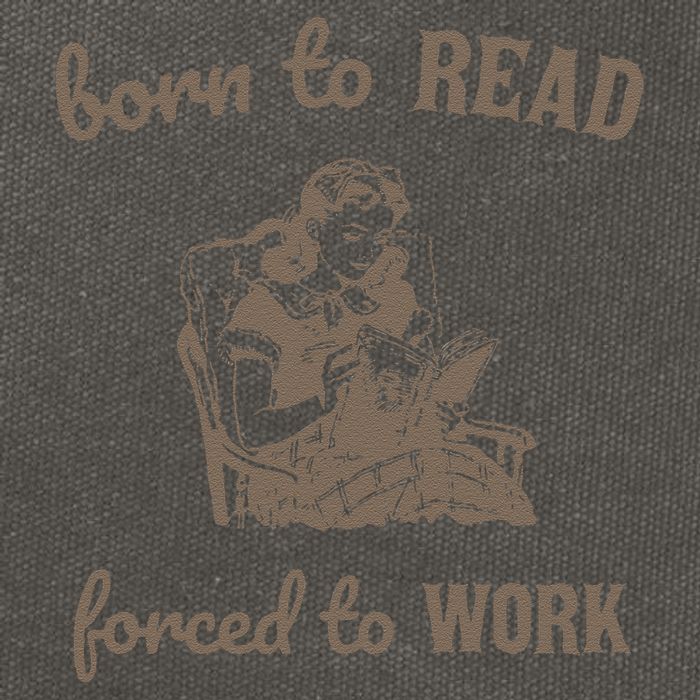 Born To Read Forced To Work Retro Cotton Canvas Backpack