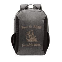 Born To Read Forced To Work Retro Vector Backpack