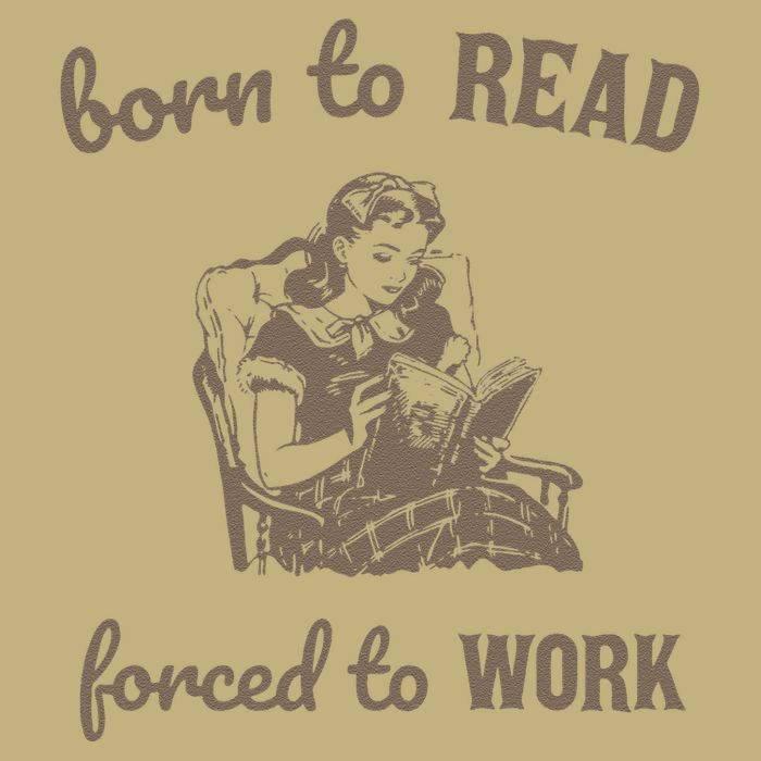 Born To Read Forced To Work Retro Performance Shirt