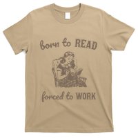 Born To Read Forced To Work Retro T-Shirt