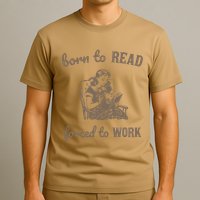Born To Read Forced To Work Retro T-Shirt
