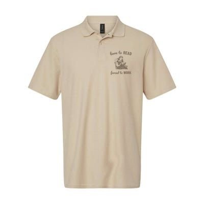 Born To Read Forced To Work Retro Polo