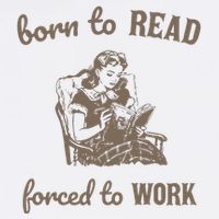 Born To Read Forced To Work Retro Garment-Dyed Sweatshirt