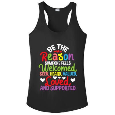 Be The Reason Someone Feels Loved Social Workers Ladies PosiCharge Competitor Racerback Tank